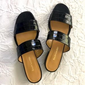 New Ralph Lauren sandals   1 1/4” heel, never worn